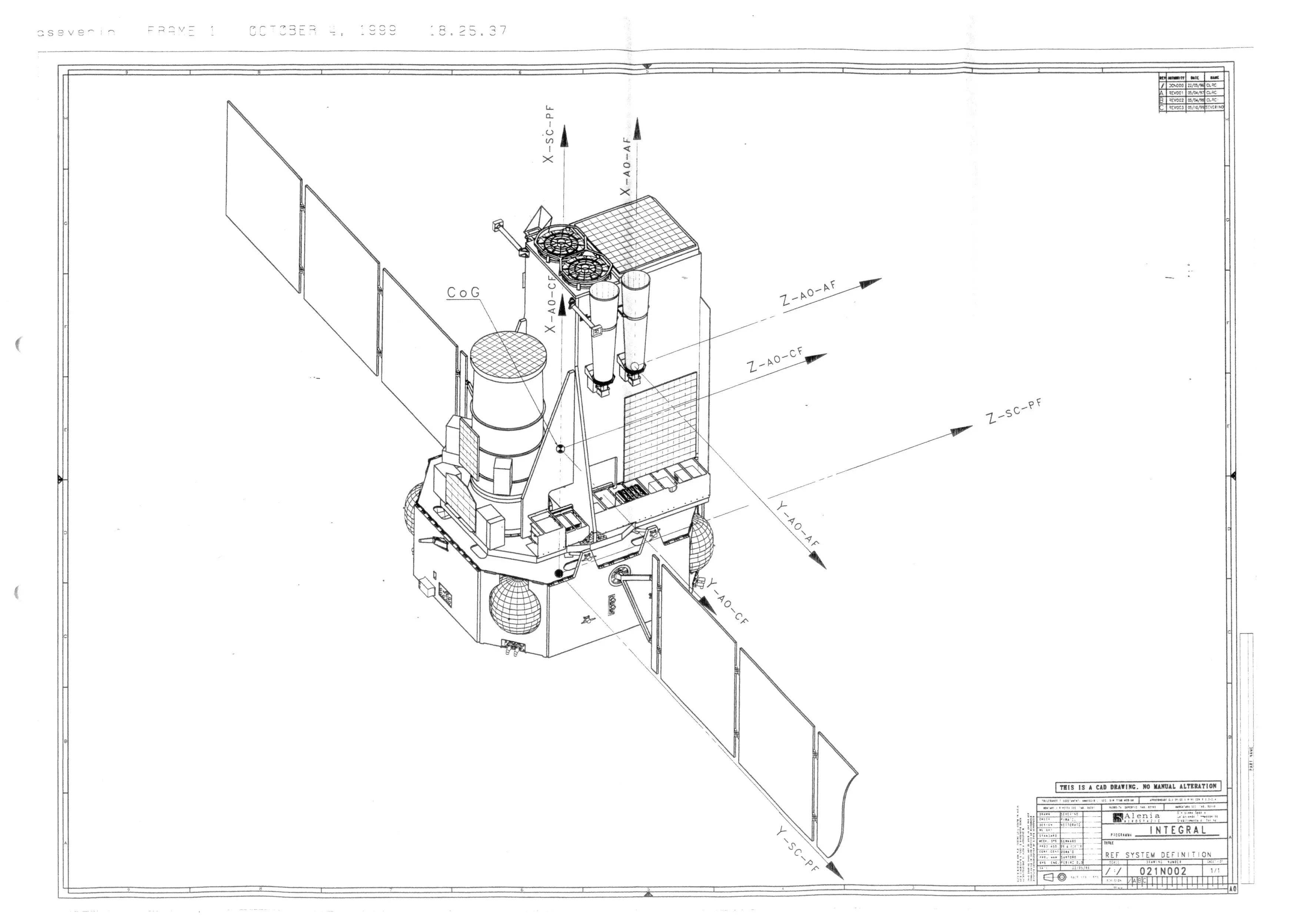 Aerospace technical drawing